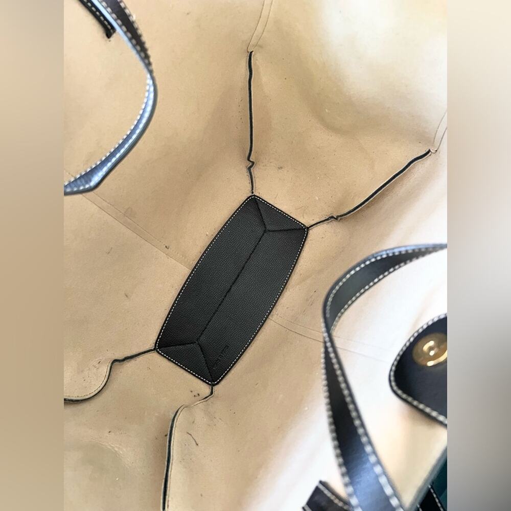 Polène Black Leather Tote Bag - Picture 12 of 14